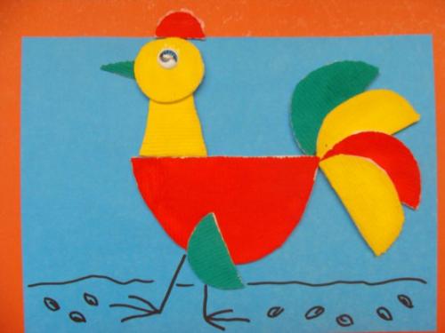 Аппликации из ватных дисков. 05