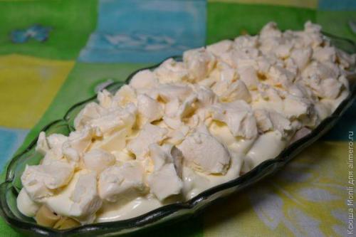 Салат с грибами и сыром Искушение. 06