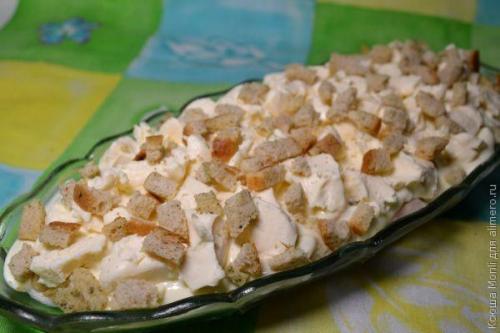 Салат с грибами и сыром Искушение. 07