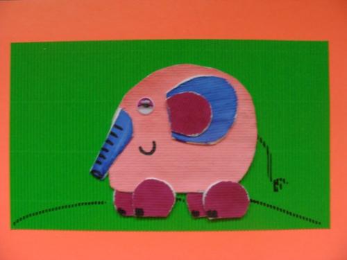 Аппликации из ватных дисков. 06