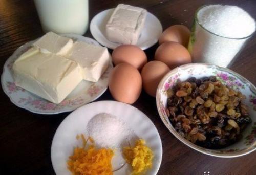 Пасхальный кулич.  Ингредиенты. 01