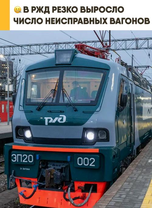 Резкий рост неисправных вагонов в РЖД вызывает тревогу на фоне возможного дефицита. 

