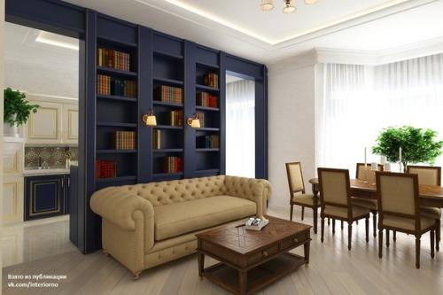 Дизайн - проект квартиры в стиле современной классики. 02