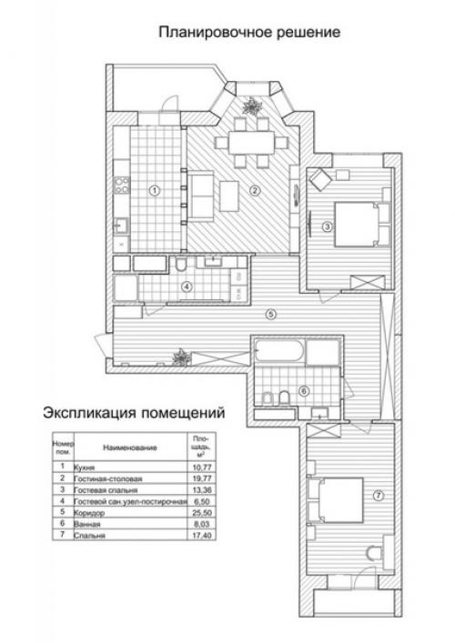 Дизайн - проект квартиры в стиле современной классики. 09