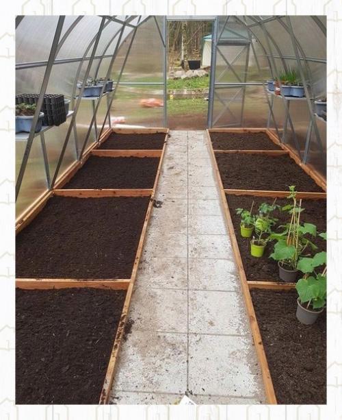 Идеальное размещение грядок в теплице. 04