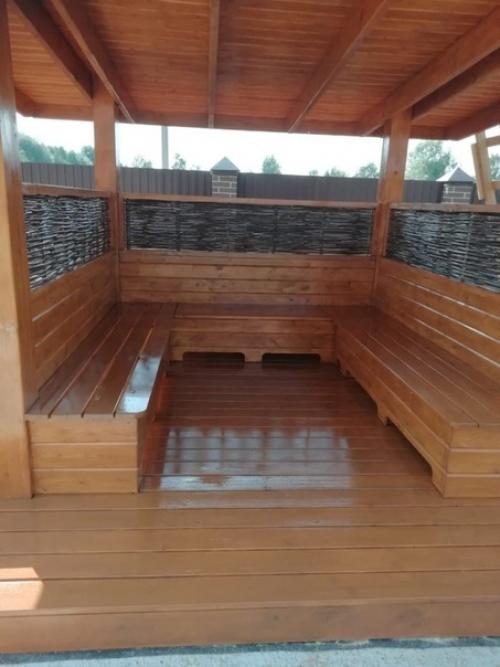 Плетеный забор и беседка от нашего подписчика. 07