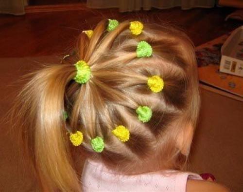 Самые простые повседневные прически для детского садика! 02
