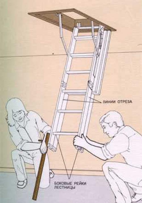 Мы экономим место: складные и винтовые лестницы. 01