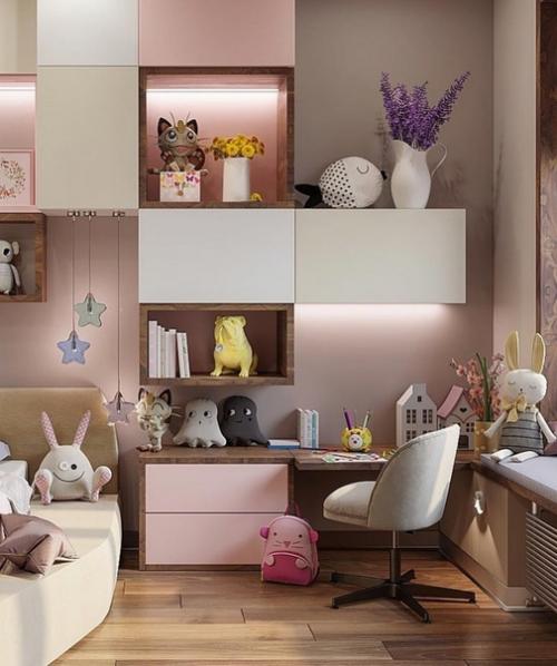 Как вам такой проект детской комнаты для девочки? 02