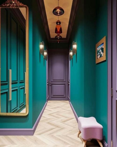 Как вам такая яркая и сочная прихожая. 01