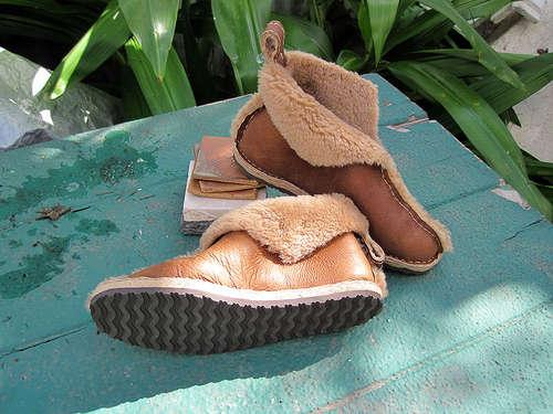 Мы шьем обувь из старой дубленки. 01 Мы шьем обувь из старой дубленки. 01