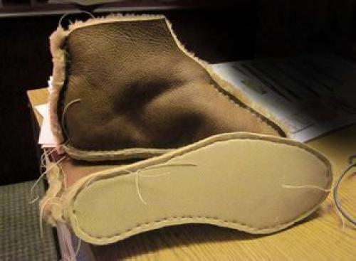 Мы шьем обувь из старой дубленки. 05 Мы шьем обувь из старой дубленки. 05