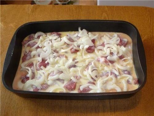 Свинина, запеченная с овощами под соусом бешамель. 06