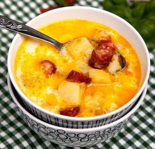 Суп с копчеными колбасками. 05 Суп с копчеными колбасками. 05