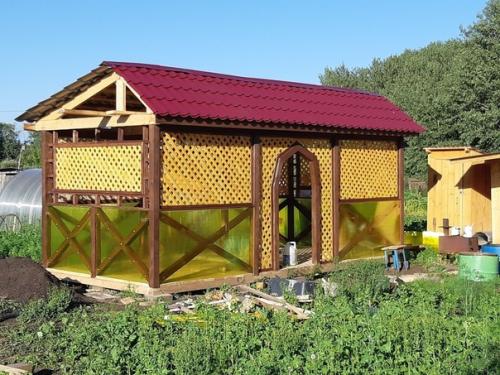 Пошаговое строительство беседки на даче. 02