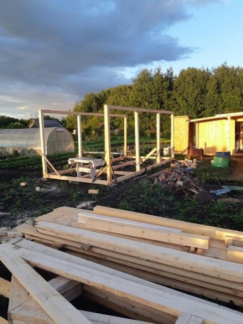 Пошаговое строительство беседки на даче. 07