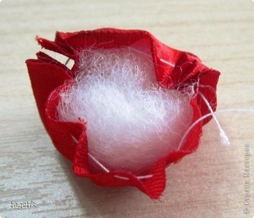 Роза из атласной ленты. 03