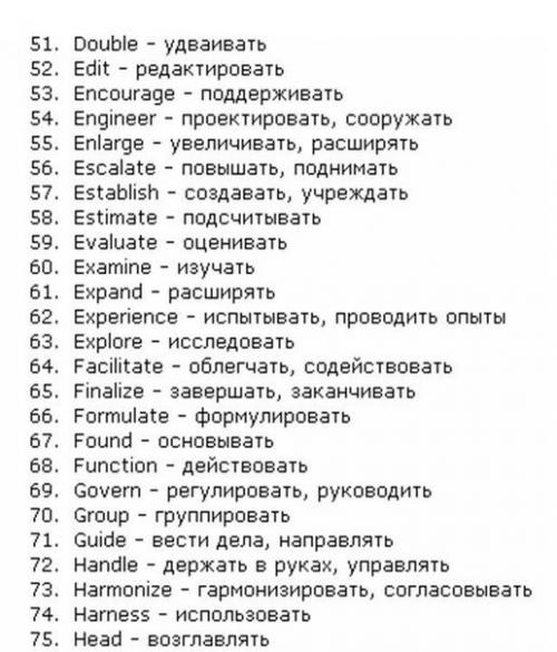 Сто пятьдесят основных глаголов английского в алфавитном порядке. 02