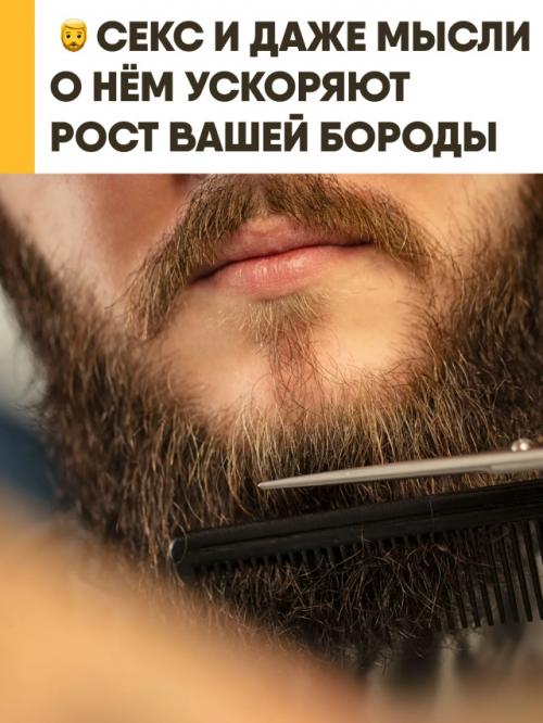 Секс и даже мысли о нём могут ускорять рост бороды - к такому выводу пришли учёные. 

