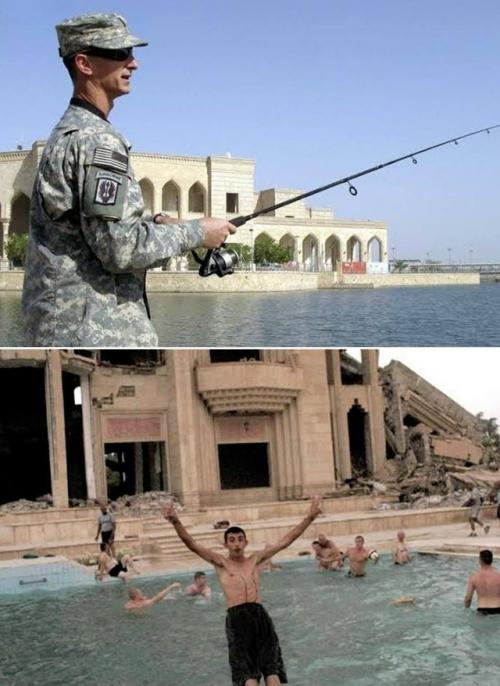 В 2003 году американские военные заняли один из роскошных дворцов Саддама Хусейна. 01