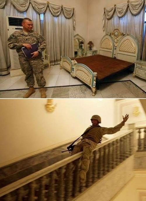 В 2003 году американские военные заняли один из роскошных дворцов Саддама Хусейна. 04