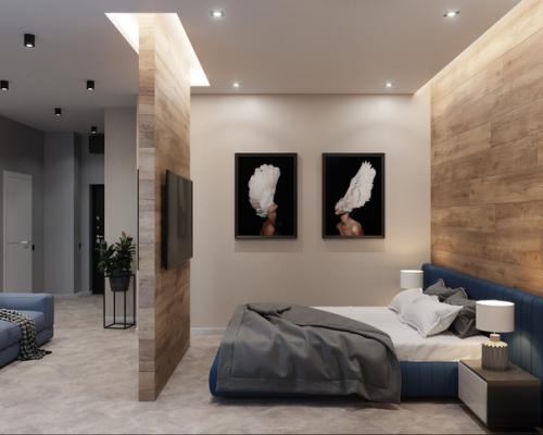 По просьбе заказчика из однокомнатной квартиры нужно было сделать студию, похожую на номер в отеле. 03