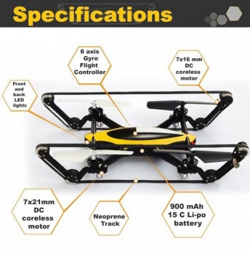 Гибрид квадрокоптера и танка. 04
