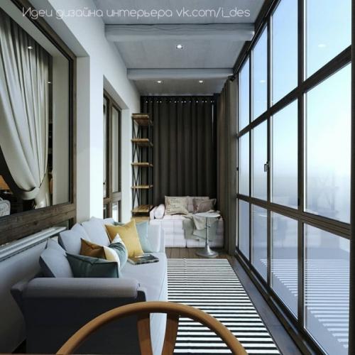 Два варианта оформления лоджии. 03