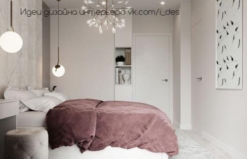 Приятный дизайн современной спальни в спокойной цветовой гамме. 04