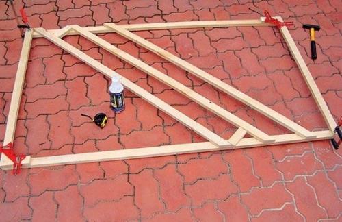 Деревянный трельяж - опора своими руками. 03