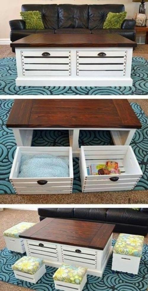 Интересные идеи для дома или дачи из старых ящиков. 03