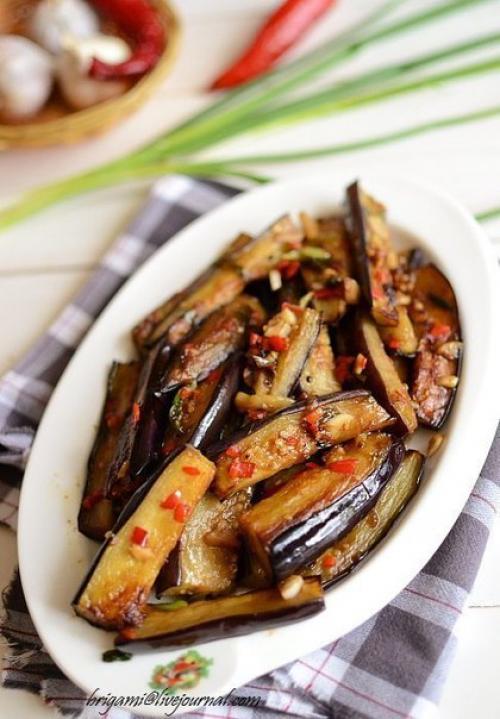 Баклажаны в остром чесночном соусе. 06 Баклажаны в остром чесночном соусе. 06