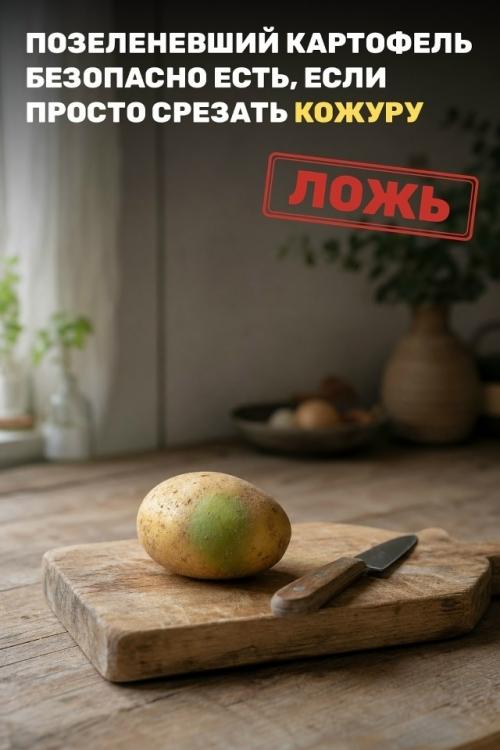 Зеленый бочок у картошки: срезать или выбросить? 

