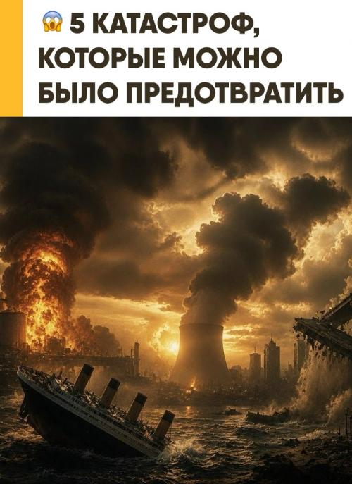 Большинство крупнейших катастроф в мировой истории не были неизбежными. 


