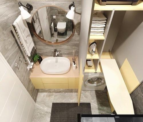 Интересное цветовое решение в санузле. 04