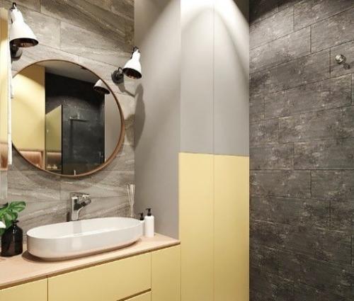 Интересное цветовое решение в санузле. 01