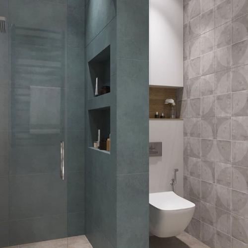 Дизайн - проект санузла в скандинавском стиле. 01