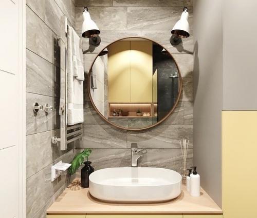 Интересное цветовое решение в санузле. 05