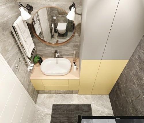 Интересное цветовое решение в санузле. 03