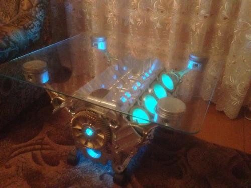 Стол из старого блока цилиндров. 08