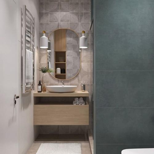 Дизайн - проект санузла в скандинавском стиле. 02