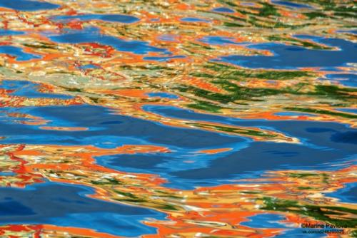 Призрачный мир осеннего акварельного Петербурга отраженного в воде. 03