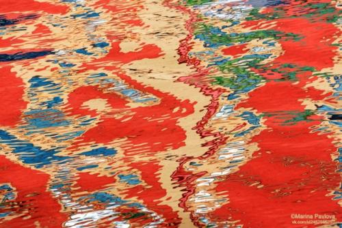 Призрачный мир осеннего акварельного Петербурга отраженного в воде. 05