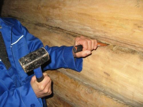 Как конопатить сруб. 05 Как конопатить сруб. 05