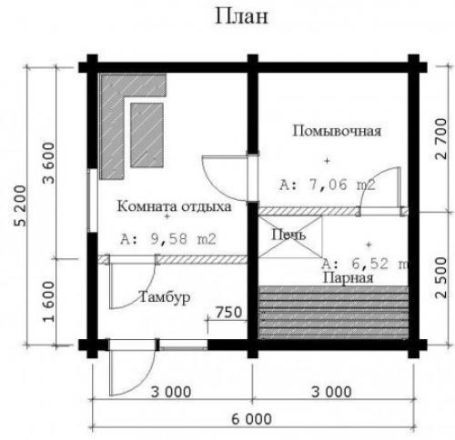 Каркасная баня своими руками чертежи