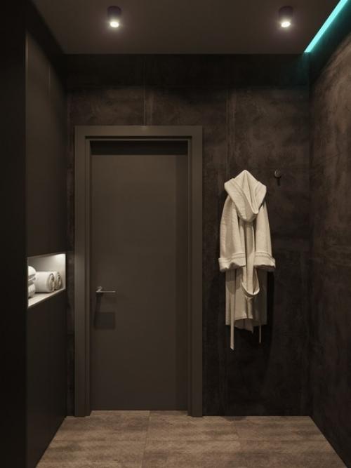 Душевая в проекте трехкомнатной квартиры. 02