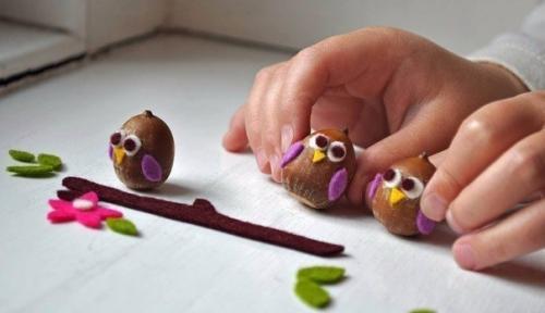 Поделки из каштанов и желудей. 03