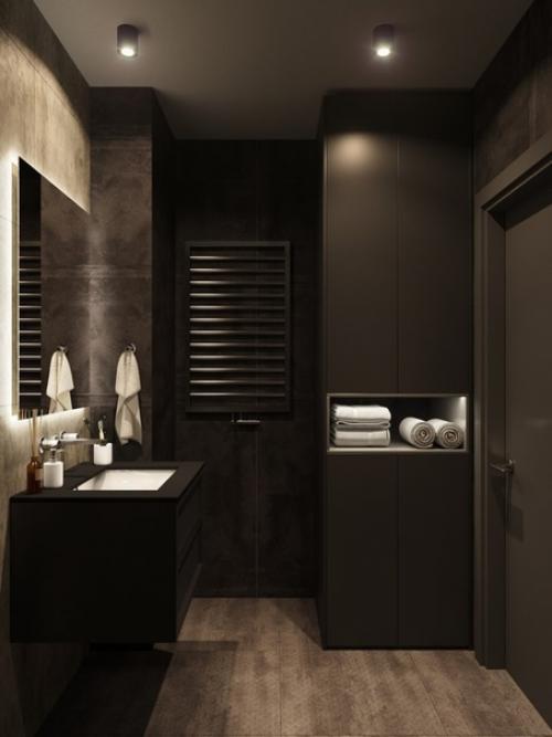 Душевая в проекте трехкомнатной квартиры. 01