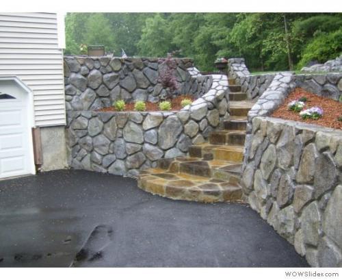 Подпорная стенка своими руками на даче. 03 Подпорная стенка своими руками на даче. 03