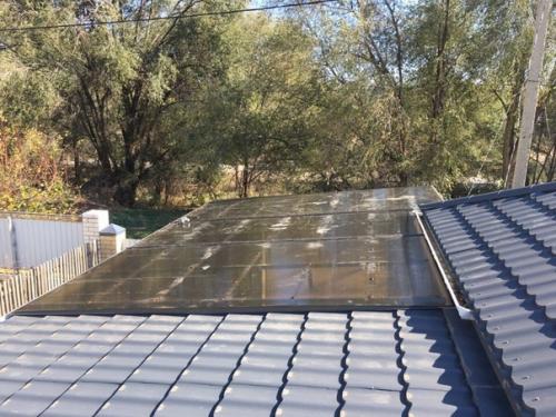 Чуть больше недели делали навес для авто на участок. 08